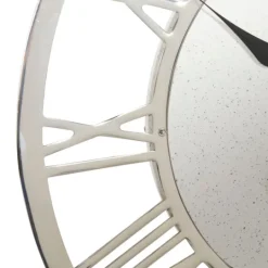 Kirkland's Home White Cambrie Ceramic Wall Clock- Clocks