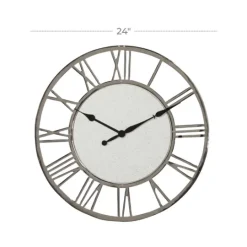 Kirkland's Home White Cambrie Ceramic Wall Clock- Clocks