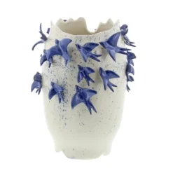 Kirkland's Home White Ceramic Coastal Vase, 12 In.- Vases