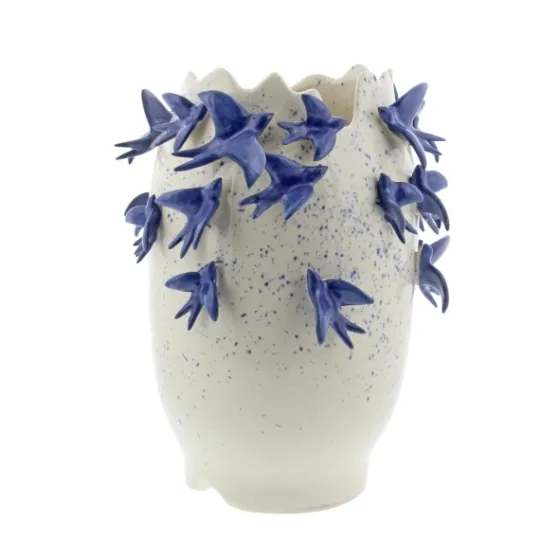 Kirkland's Home White Ceramic Coastal Vase, 12 In.- Vases