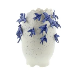 Kirkland's Home White Ceramic Coastal Vase, 12 In.- Vases