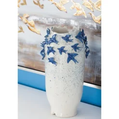 Kirkland's Home White Ceramic Coastal Vase, 18 In.- Vases