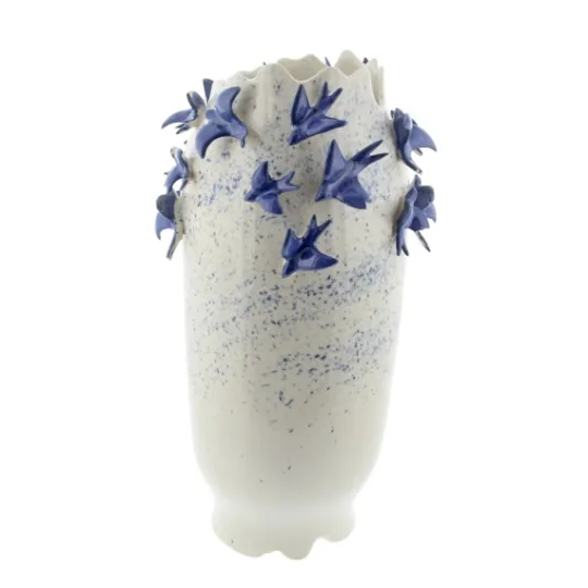 Kirkland's Home White Ceramic Coastal Vase, 18 In.- Vases