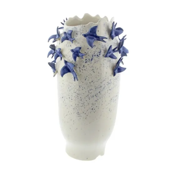 Kirkland's Home White Ceramic Coastal Vase, 18 In.- Vases