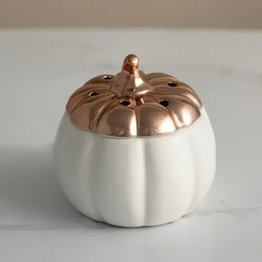 Kirkland's Home White Ceramic Pumpkin Wax Warmer- Home Fragrance