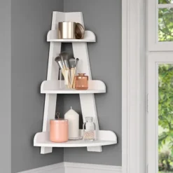 Kirkland's Home White Corner Ladder Shelf- Shelves