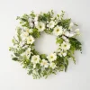 Kirkland's Home White Dahlia Butterfly Wreath- Stems & Bouquets