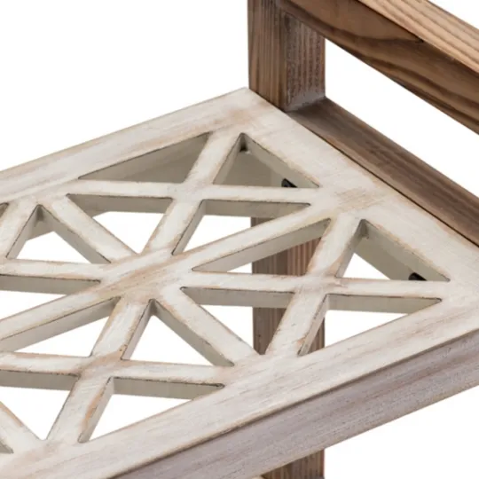 Kirkland's Home White Distressed Wood Bookshelf- Bookshelves