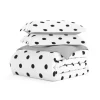 Kirkland's Home White Dotted Reversible 2-Pc. Twin Duvet Cover Set- Duvets