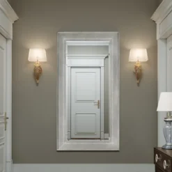 Kirkland's Home White Driftwood Framed Leaner Mirror- Full Length & Floor Mirrors