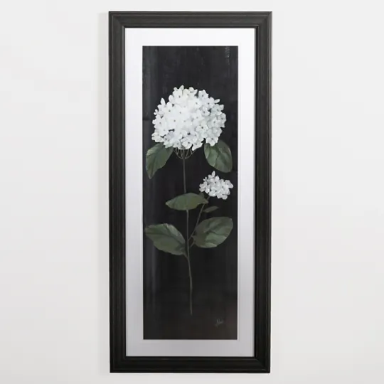 Kirkland's Home White Flower On Black I Framed Art Print- Framed Art