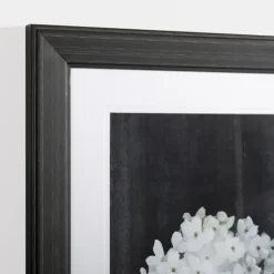 Kirkland's Home White Flower On Black I Framed Art Print- Framed Art