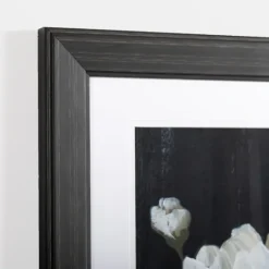 Kirkland's Home White Flower On Black I Framed Art Print- Framed Art