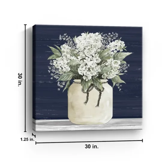 Kirkland's Home White Flowers Ii Giclee Canvas Print, 30X30 In.- Canvas Art