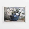 Kirkland's Home White Flowers In Blue Vase Framed Art Print- Framed Art