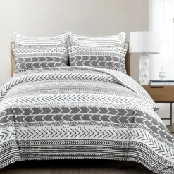 Kirkland's Home White Geometric King 5-Pc. Comforter Set- Comforters