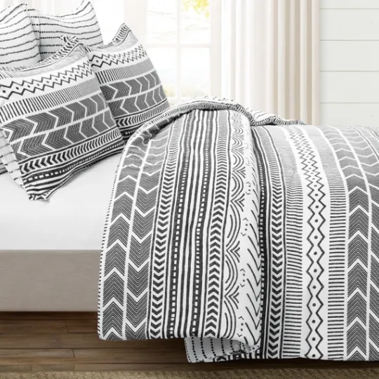 Kirkland's Home White Geometric King 5-Pc. Comforter Set- Comforters