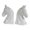Kirkland's Home White Horsehead 2-Pc. Bookends- Decorative Accents