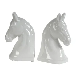 Kirkland's Home White Horsehead 2-Pc. Bookends- Decorative Accents