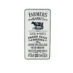 Kirkland's Home White Iron Farmer'S Market Wall Plaque- Wall Quotes & Signs