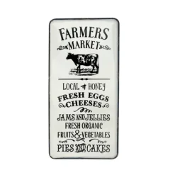 Kirkland's Home White Iron Farmer'S Market Wall Plaque- Wall Quotes & Signs