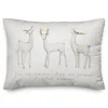 Kirkland's Home White Let It Snow Reindeer Christmas Accent Pillow- Pillows