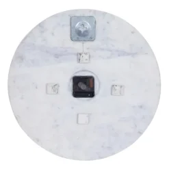 Kirkland's Home White Marble And Gold Accent Wall Clock, 15 In.- Clocks