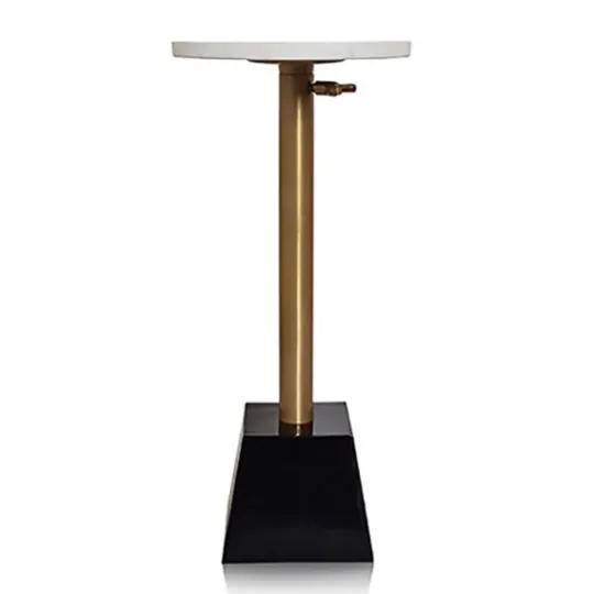 Kirkland's Home White Marble Top Tapered Base Accent Table, 10 In.- Accent & End Tables