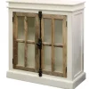 Kirkland's Home White Marengo Windowpane 2-Door Cabinet- Cabinets & Sideboards