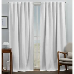 Kirkland's Home White Marl Blackout 2-Pc. Curtain Panels, 96 In.- Curtains & Drapes