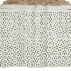 Kirkland's Home White Metal And Carved Wood Boxes, Set Of 3- Baskets & Boxes