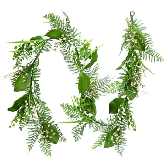 Kirkland's Home White Mini Flowers Garland- Arrangements & Greenery