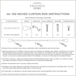 Kirkland's Home White Mirrored Mosaic Curtain Rod, 120 In.- Curtain Rods & Hardware