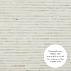 Kirkland's Home White Mother Of Pearl Striped Side Table- Accent & End Tables