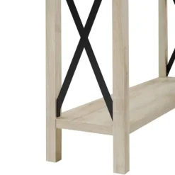 Kirkland's Home White Oak Farmhouse X-Frame Console Table- Console Tables
