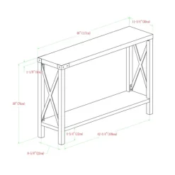 Kirkland's Home White Oak Farmhouse X-Frame Console Table- Console Tables