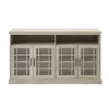 Kirkland's Home White Oak Glass Door Tv Stand, 58 In.- Tv Stands & Media Consoles