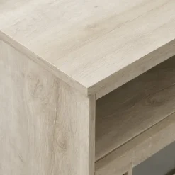 Kirkland's Home White Oak Glass Door Tv Stand, 58 In.- Tv Stands & Media Consoles