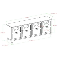 Kirkland's Home White Oak Glass Paneled Door Tv Stand- Tv Stands & Media Consoles