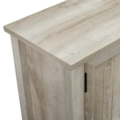 Kirkland's Home White Oak Grooved Door Tv Stand- Tv Stands & Media Consoles