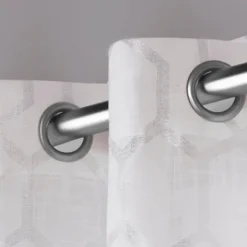Kirkland's Home White Paton Curtain Panel Set, 108 In.- Curtains & Drapes