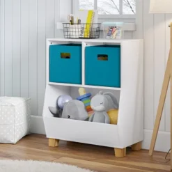 Kirkland's Home White Pine Catch-All Toy Organizer With Cubbies- Bookshelves