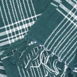 Kirkland's Home White Plaid Christmas Throw Blanket- Blankets & Throws