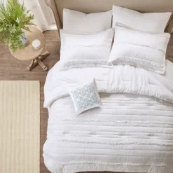 Kirkland's Home White Quilted California King 5-Pc. Comforter Set- Comforters