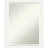 Kirkland's Home White Raised Frame Wall Mirror- Decorative Mirrors