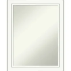Kirkland's Home White Raised Frame Wall Mirror- Decorative Mirrors