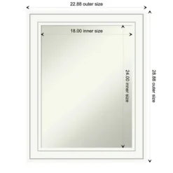 Kirkland's Home White Raised Frame Wall Mirror- Decorative Mirrors