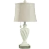 Kirkland's Home White Resin Swirl Table Lamp- Table Lamps