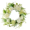 Kirkland's Home White Roses And Geraniums Wreath- Wreaths