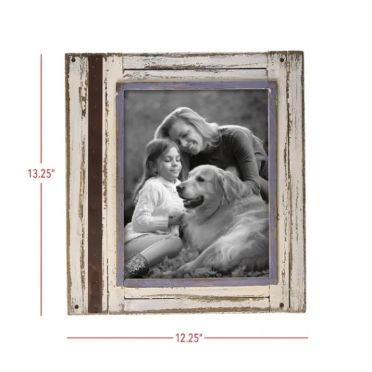 Kirkland's Home White Rustic Wooden Photo Frame, 8X10- Picture Frames